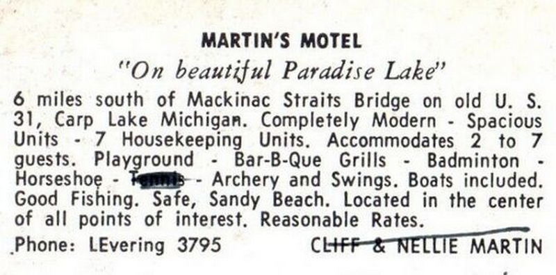 Martins Motel & Cottages (Matthews Motel) - Vintage Postcard (newer photo)